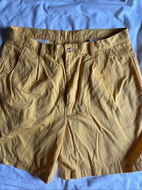 Izod Men’s Flat-Front Canary Yellow Shorts